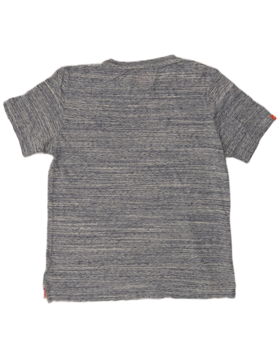 T-shirt da uomo SUPERDRY Top in cotone screziato blu medio