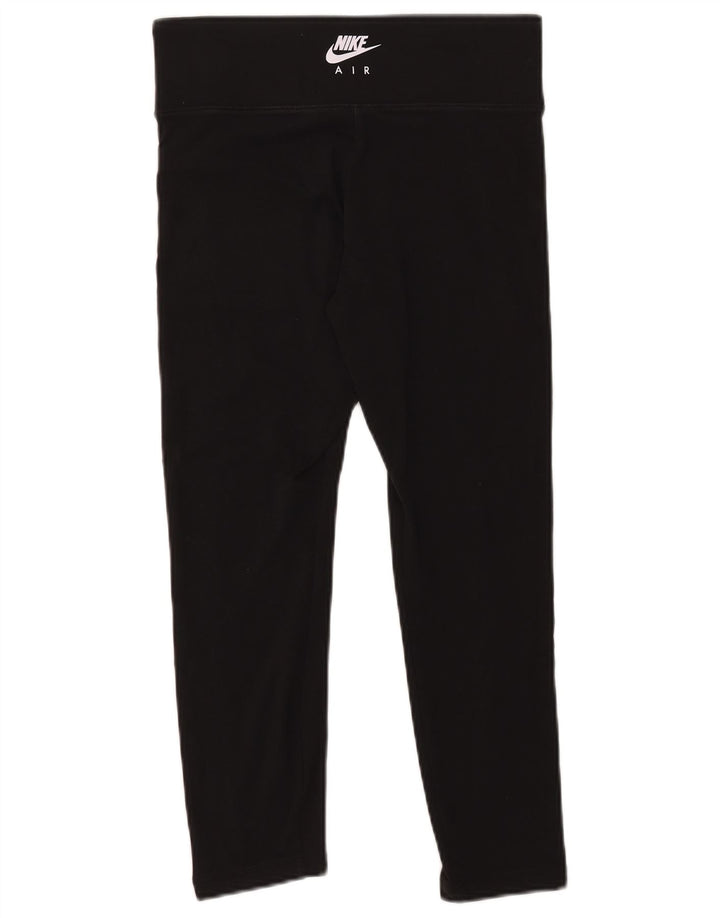 Leggings corti con grafica Nike da donna UK 14 cotone nero medio