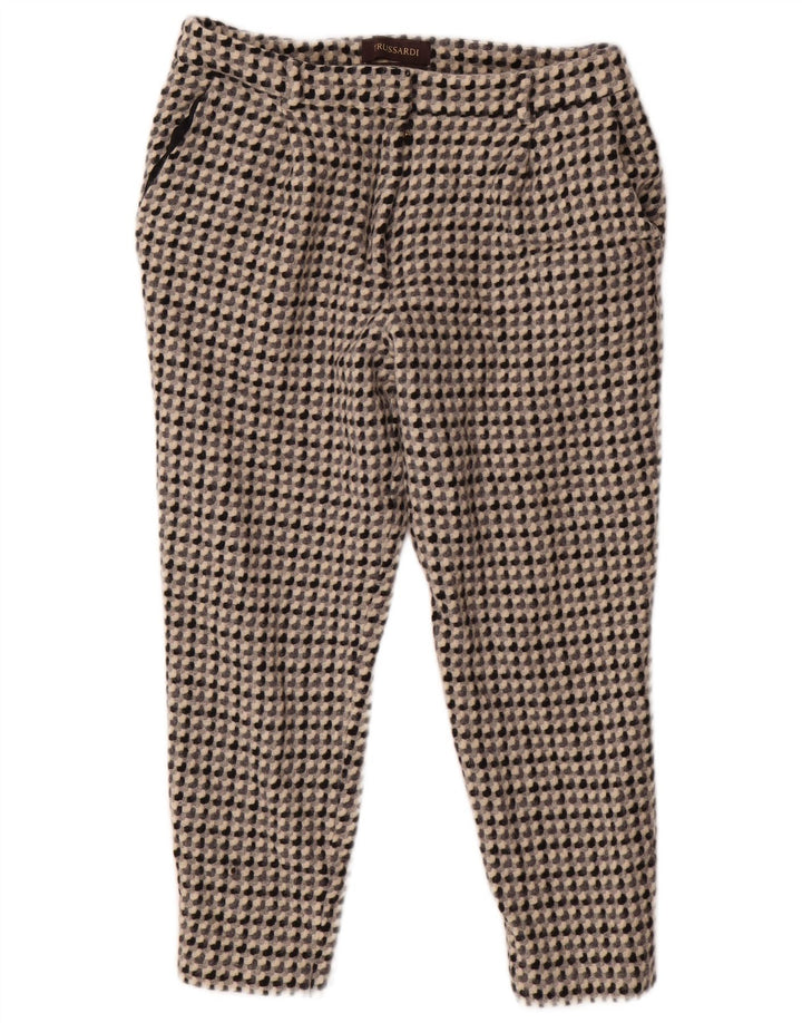 Pantaloni Cropped Donna Trussardi IT 46 Large W30 L23 Grigio Geometrico
