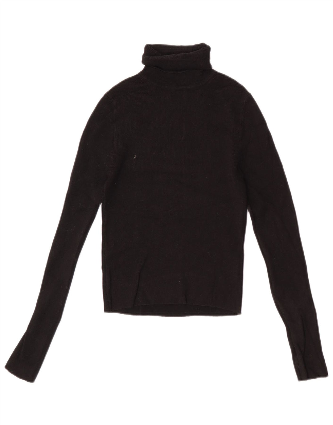 Maglione corto da donna Zara con collo alto UK 12 viscosa nera media