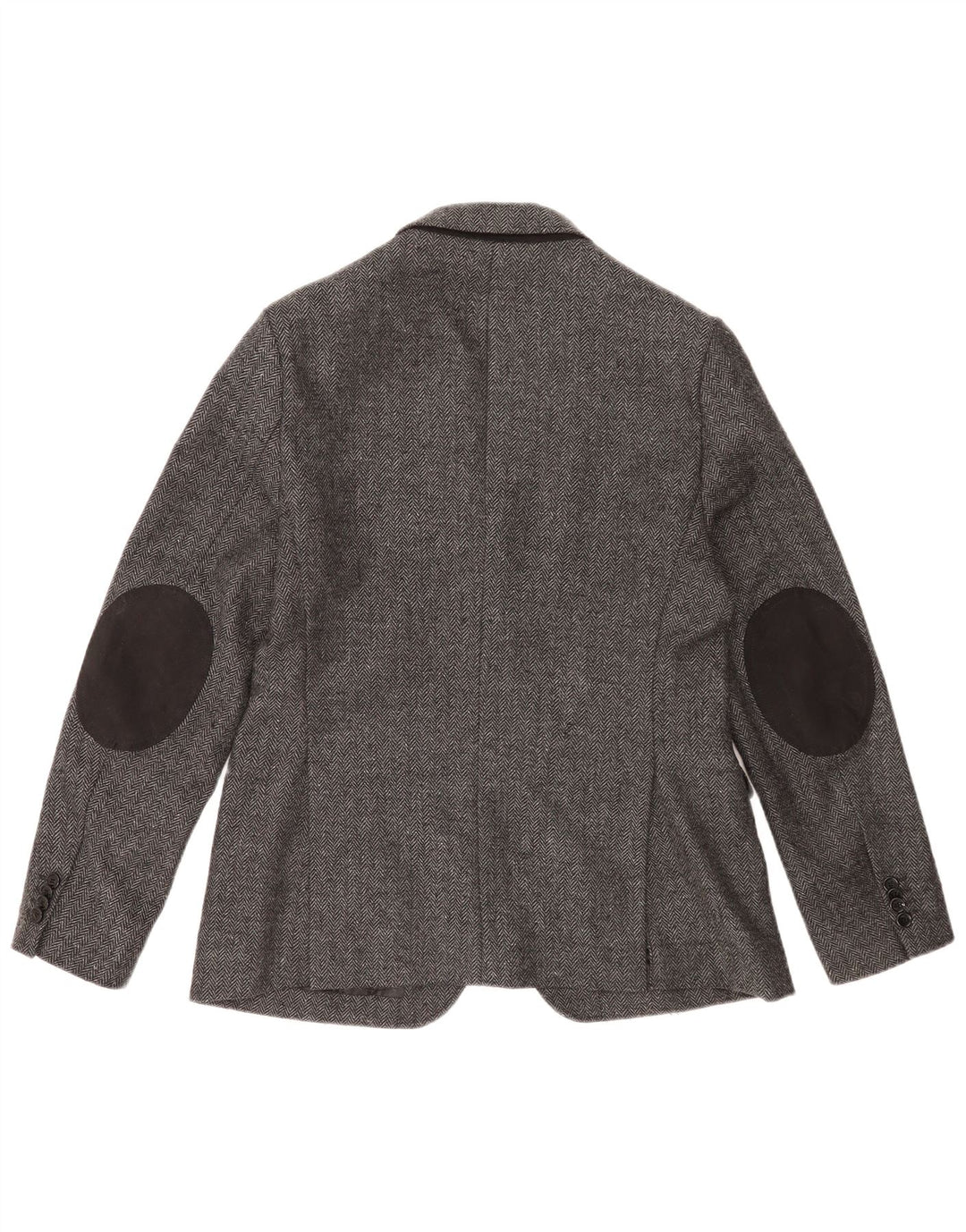 Giacca blazer da uomo a 2 bottoni Zara EU 52 grande spina di pesce grigia