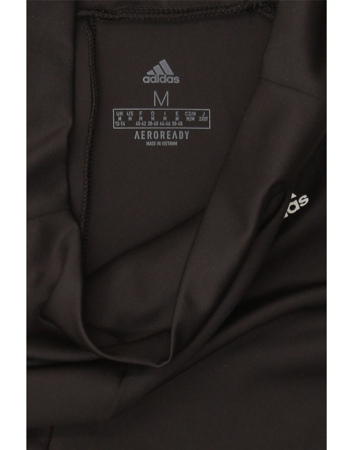 ADIDAS Womens Aeroready Leggings UK 12/14 Medium  Black Polyester Vintage Adidas and Second-Hand Adidas from Messina Hembry 