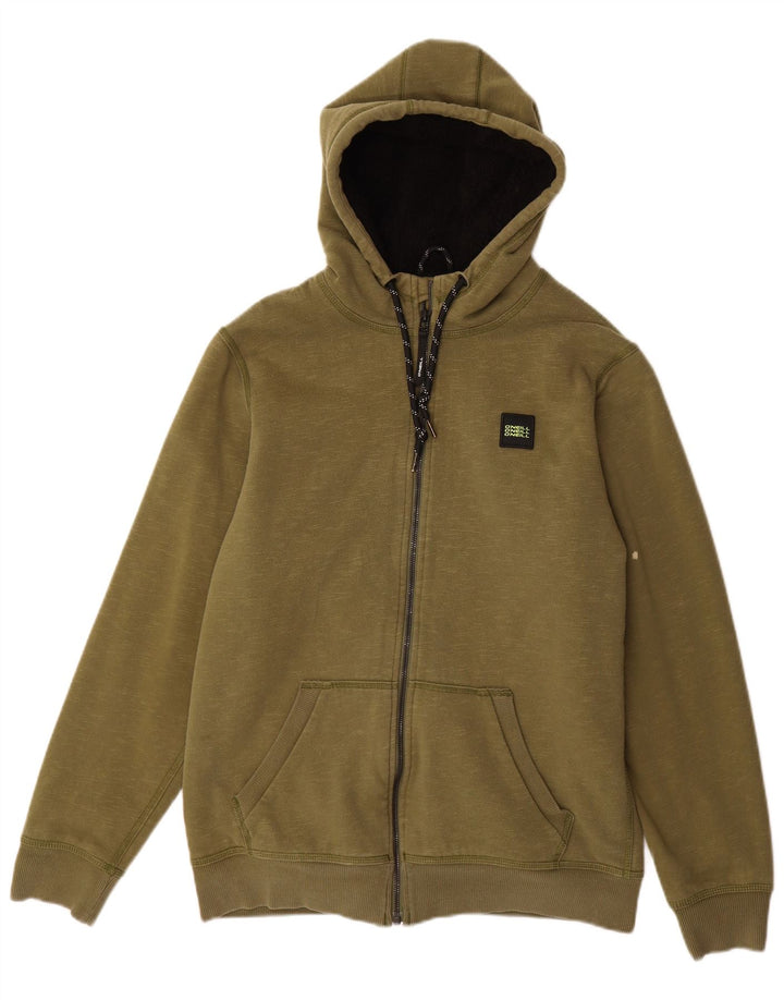 Maglione con cappuccio e zip Sherpa da uomo O'NEILL in cotone verde medio