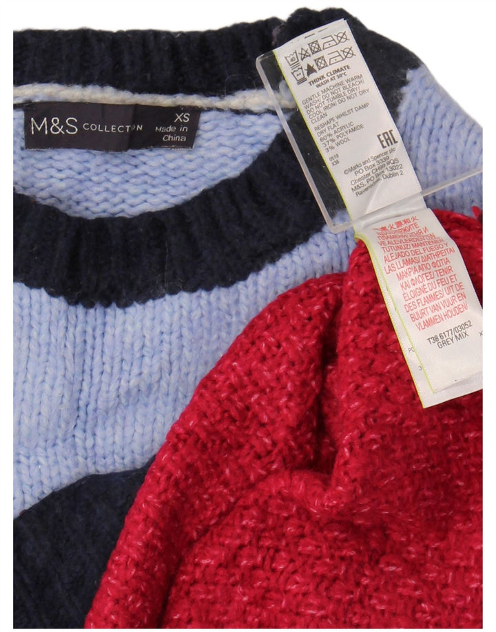 Maglione maglione con scollo a barca da donna Marks & Spencer UK 6 XS multicolore