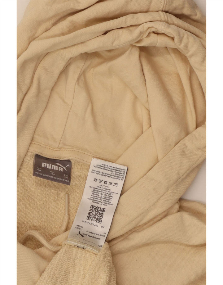 Felpa con cappuccio da donna Puma UK 20 2XL Cotone beige