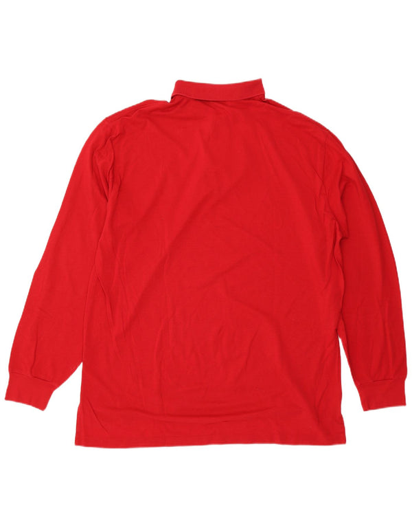 Polo Ralph Lauren da uomo a maniche lunghe XL in cotone rosso