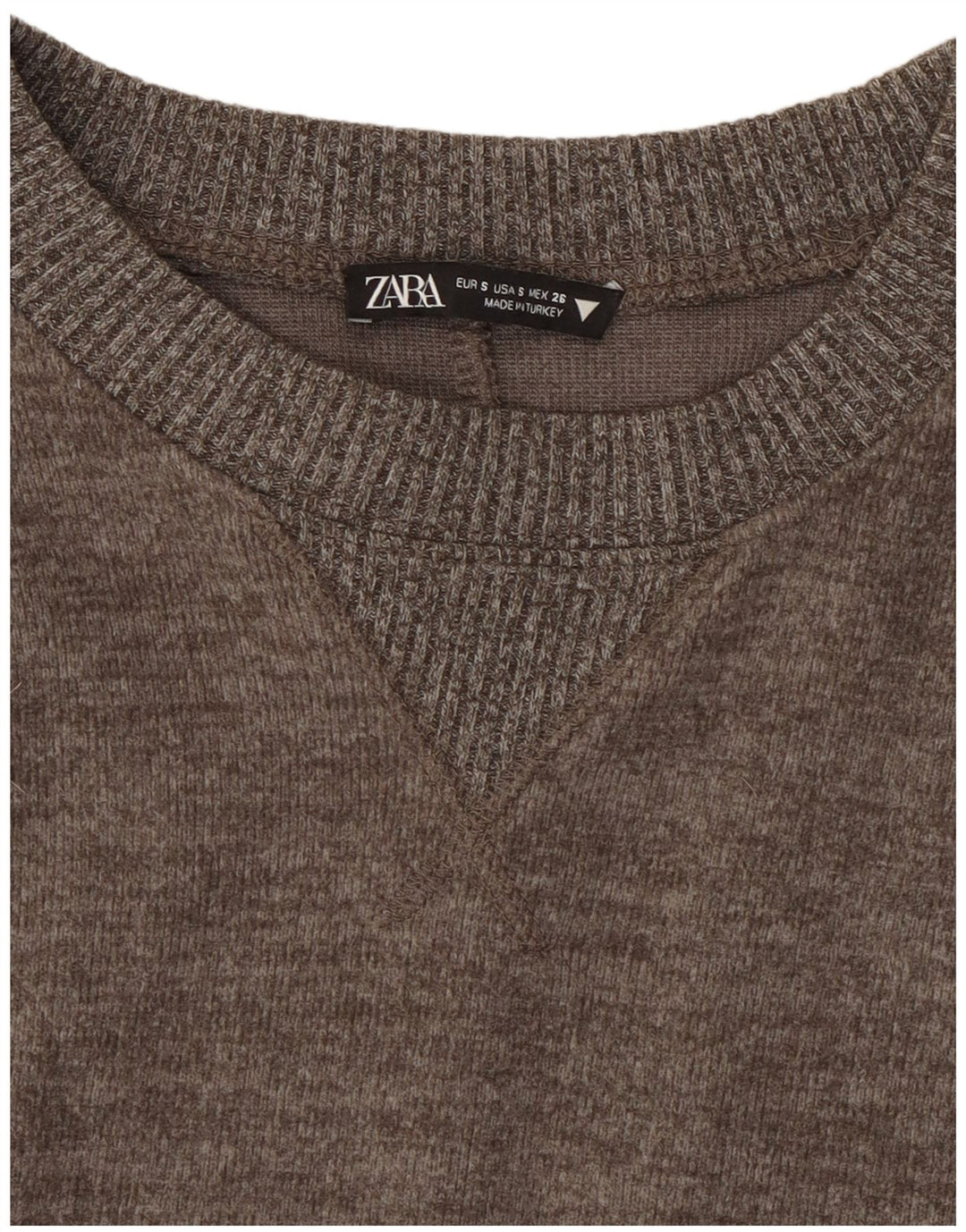 Top corto da donna Zara a maniche lunghe UK 10 piccolo grigio screziato