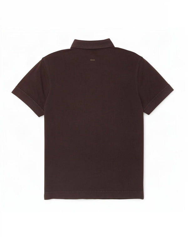 Polo da uomo Hugo Boss grande in cotone nero