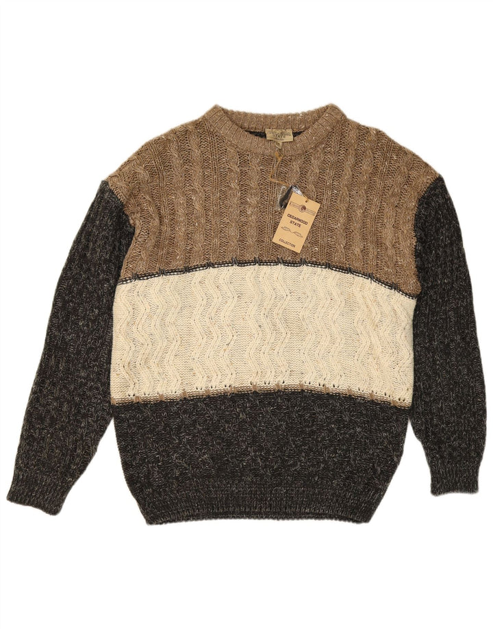 CEDARWOOD STATE Mens Crew Neck Jumper Sweater Medium Multicoloured