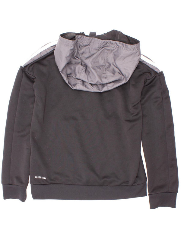 Felpa con cappuccio Adidas Aeroready Zip Neck da ragazzo 9-10 anni Colorblock nero