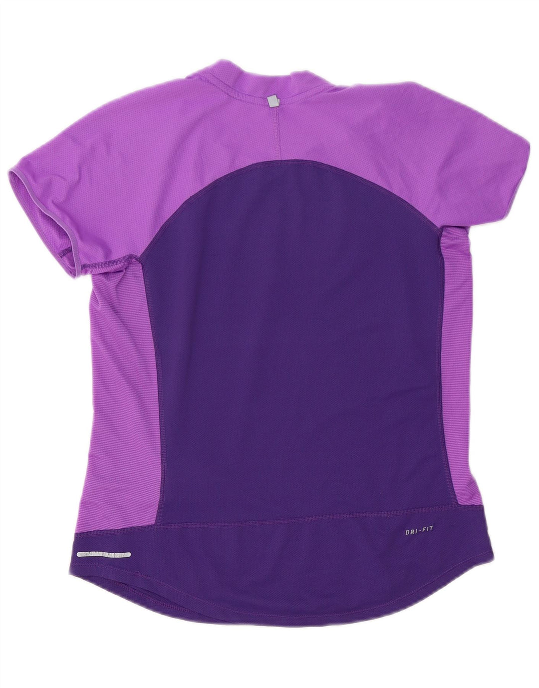 T-shirt Nike Dri Fit da donna, UK 12, poliestere color block viola medio