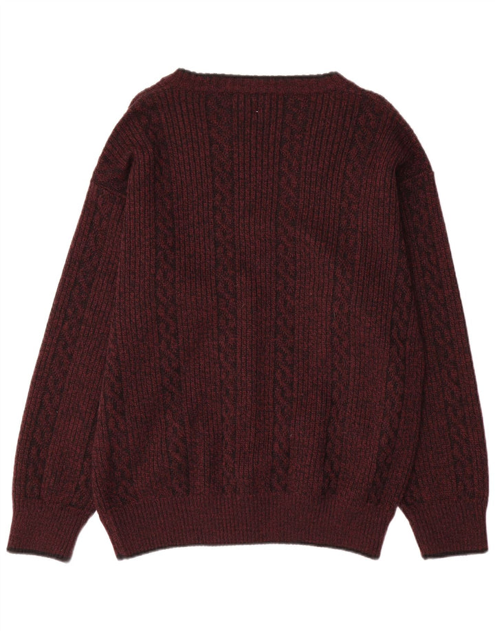 Maglione cardigan da donna Rinaldi UK 14 Large Maroon Wool