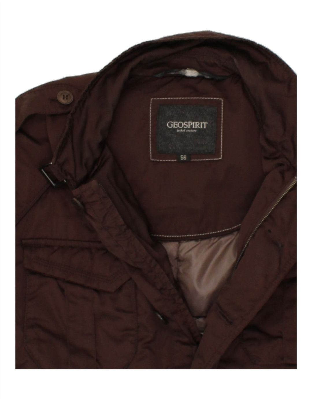 Giacca imbottita militare da uomo GEO SPIRIT IT 56 3XL Poliestere marrone