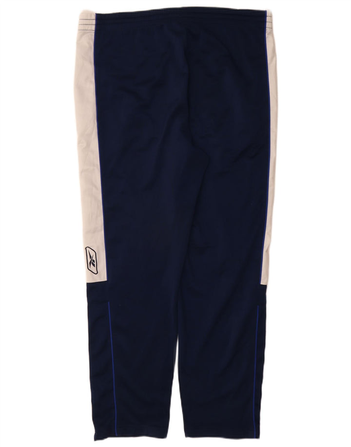 REEBOK Mens Tracksuit Trousers XS Navy Blue Colourblock