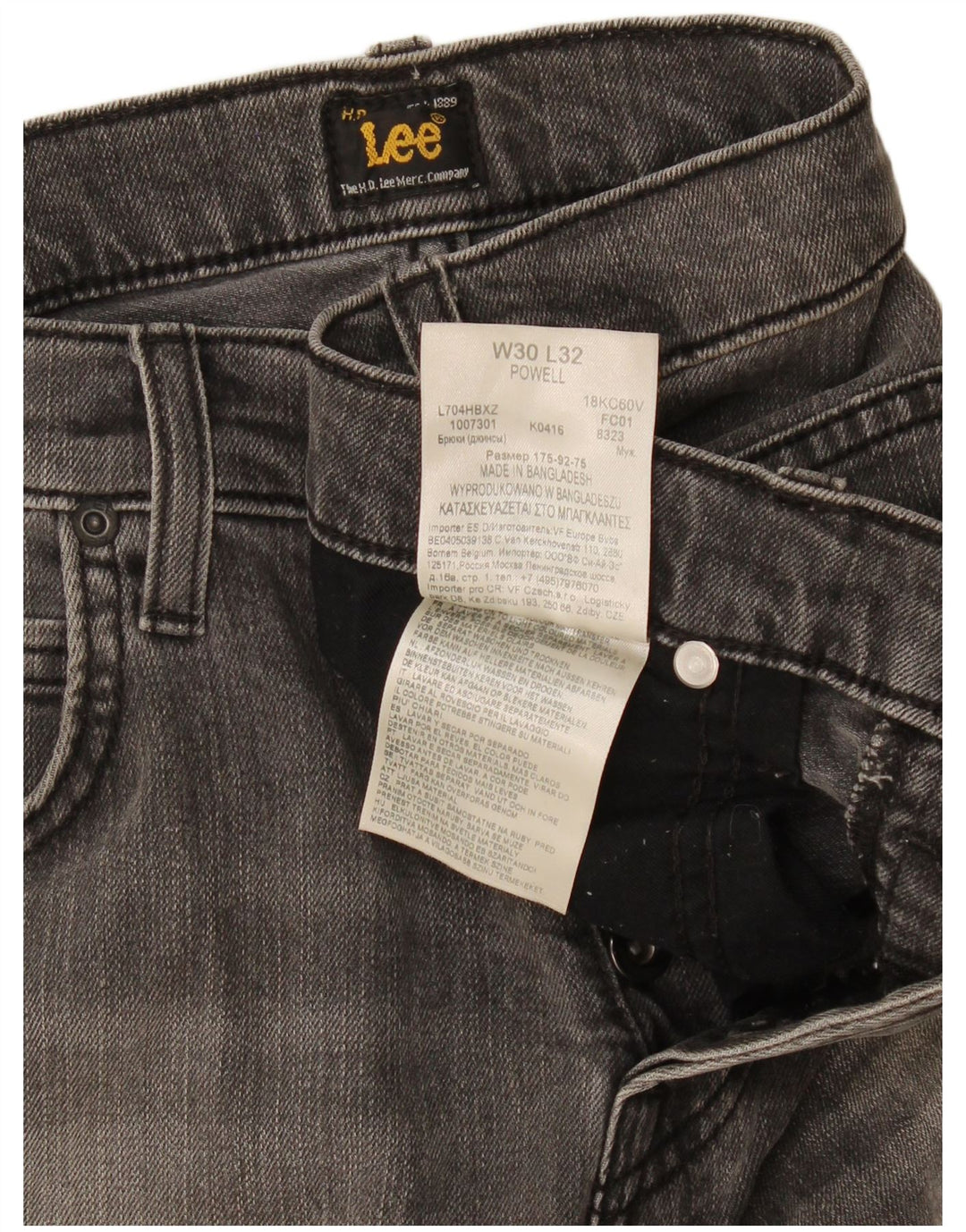 Jeans Lee Powell Slim da donna W30 L32 cotone grigio