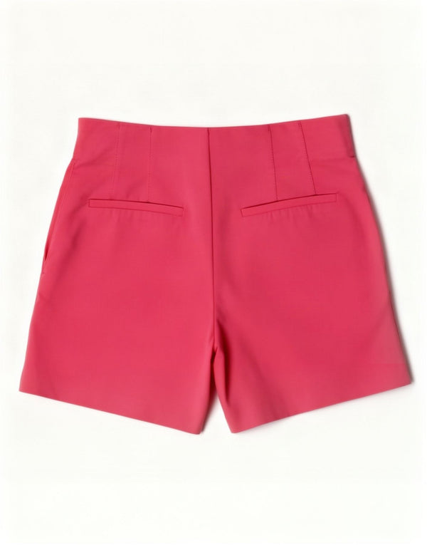 Pantaloncini casual a vita alta da donna Zara XS W24 cotone rosa