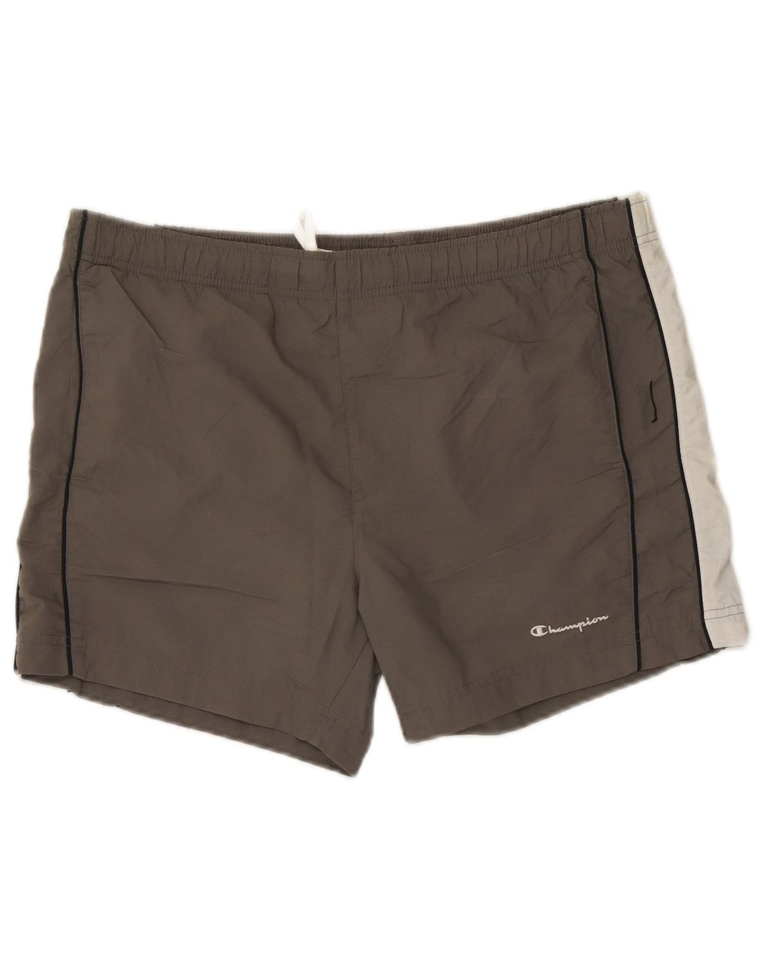 Pantaloncini da bagno da uomo Champion Large in poliestere color block grigio