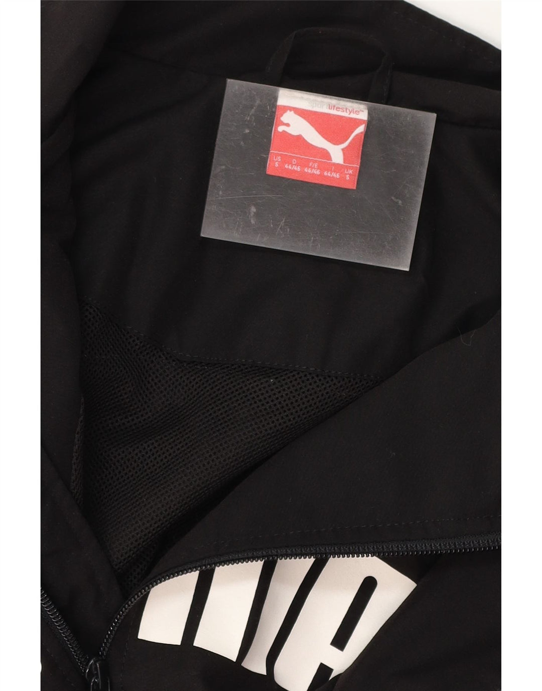 Giacca da ginnastica grafica da uomo PUMA piccola nera