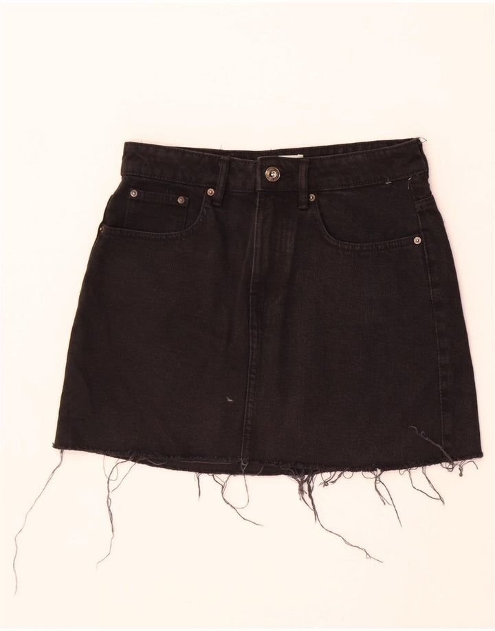 Gonna di jeans Zara da donna piccola W26 nera