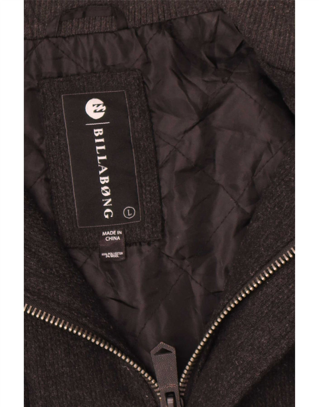 Giacca militare da uomo Billabong UK 40 Large Grigio Poliestere