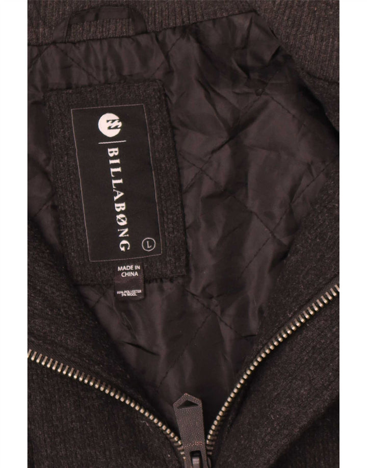 Giacca militare da uomo Billabong UK 40 Large Grigio Poliestere
