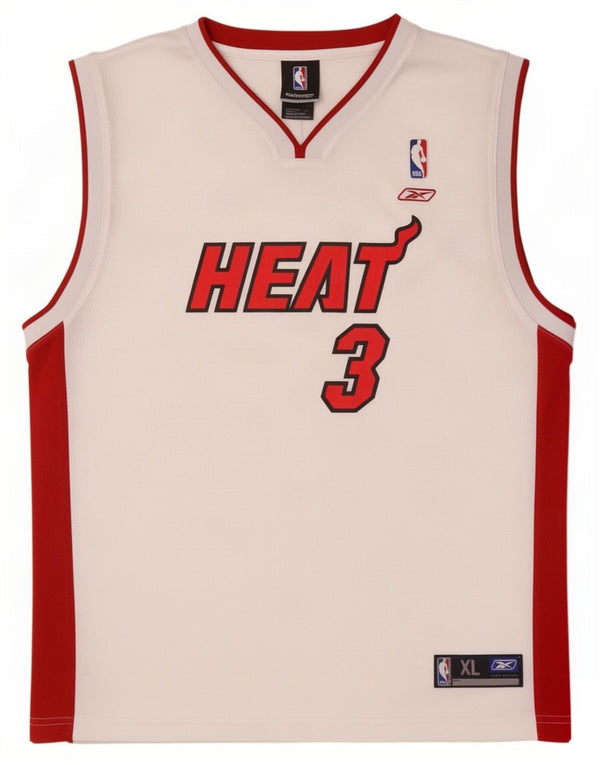 Canottiera Reebok da uomo Miami Heat Graphic XL bianca in poliestere color block