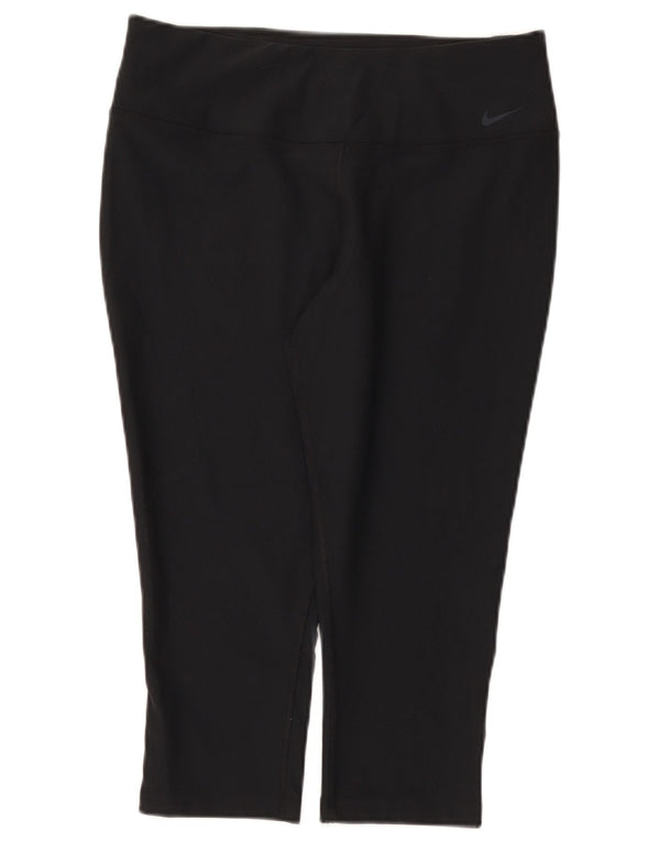 Leggings Nike Dri Fit Capri da donna UK 14 grande poliestere nero