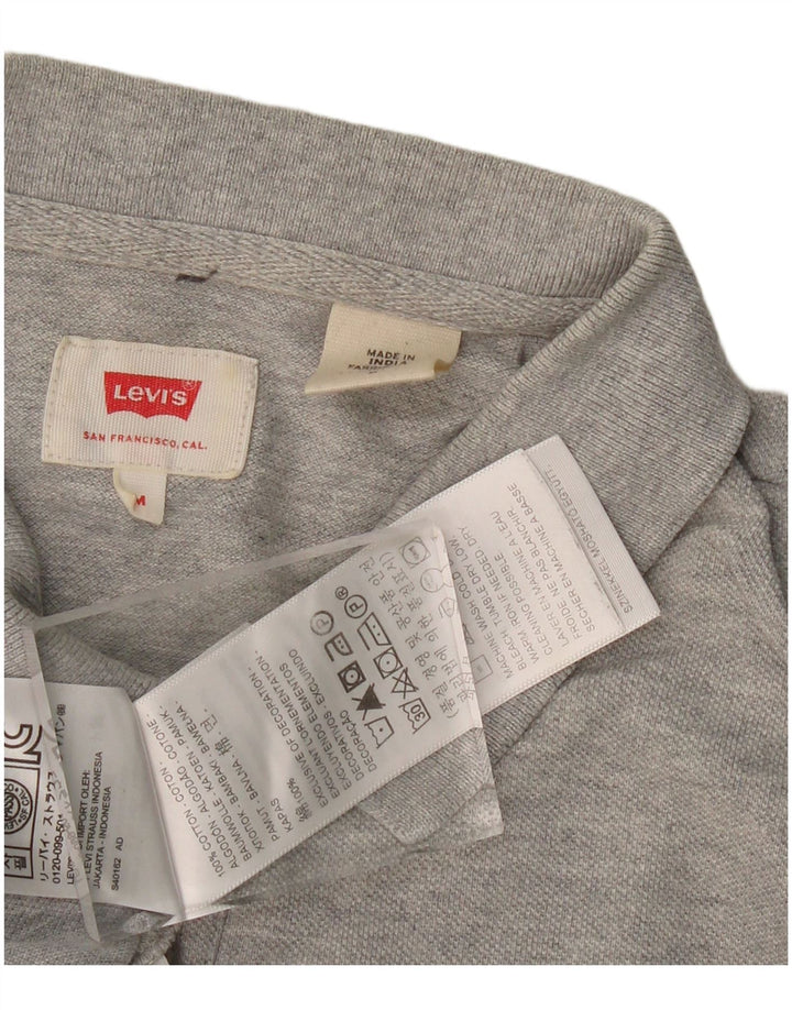 LEVI'S Mens Polo Shirt Medium Grey Cotton