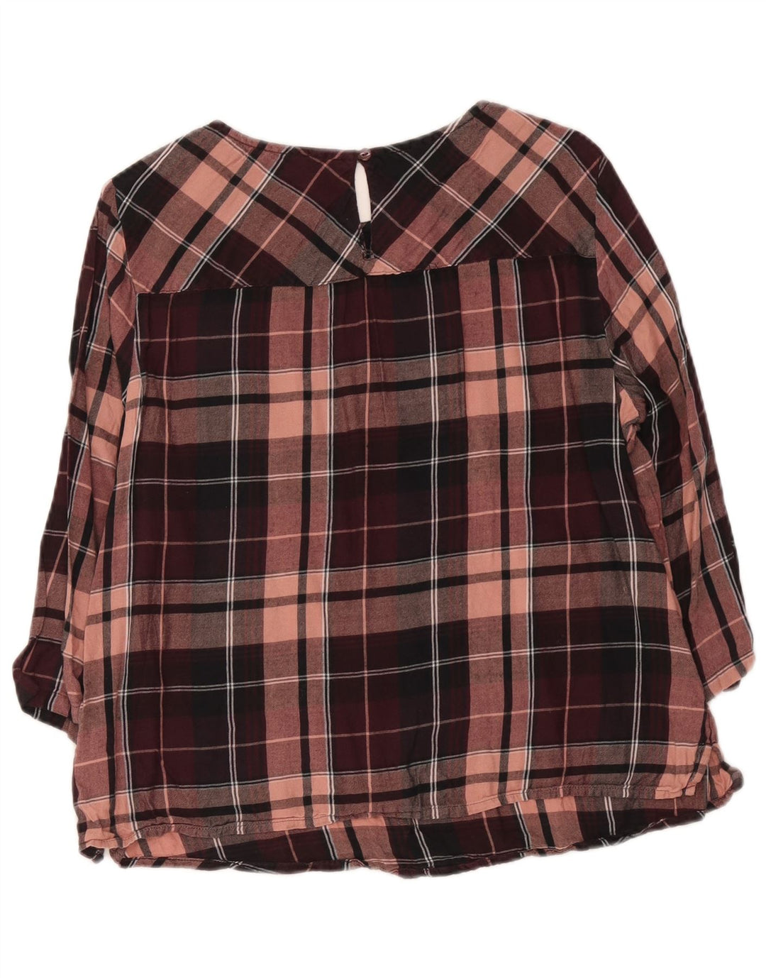 Marks & Spencer Camicetta con maniche a 3/4 da donna UK 16 Grande plaid viola