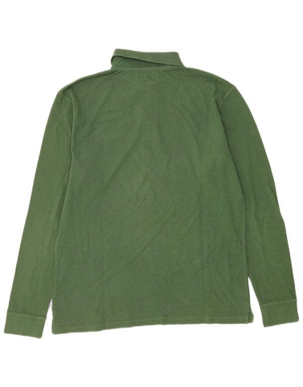 Polo Asics Uomo Manica Lunga Large Verde Cotone