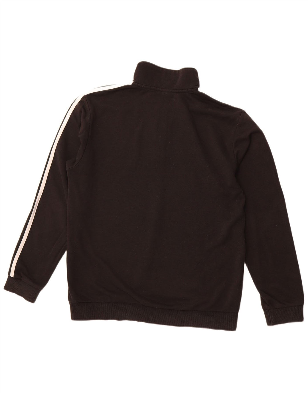 Felpa ADIDAS da uomo con zip e collo, in cotone nero medio