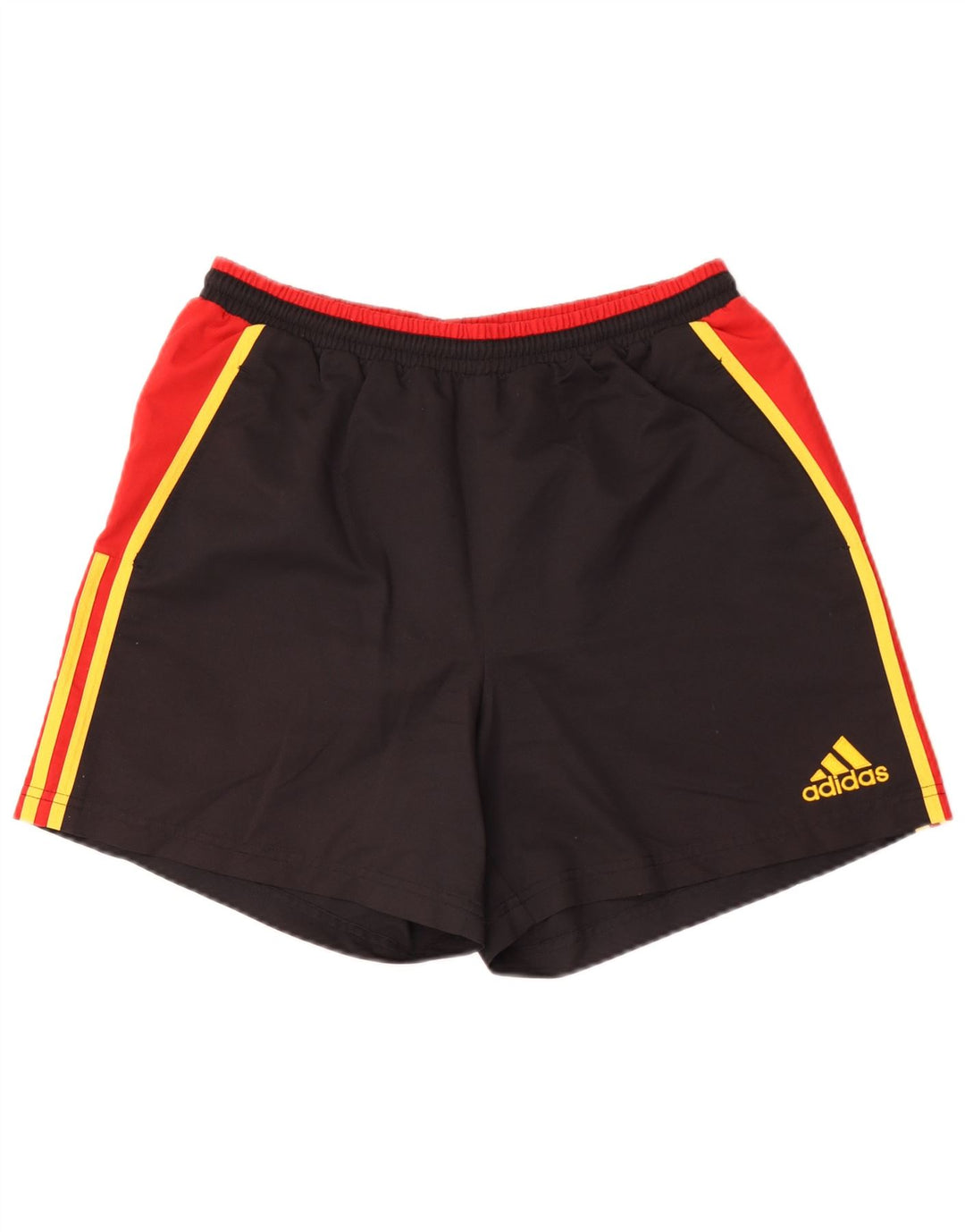 Pantaloncini sportivi Adidas da uomo grandi in poliestere color block nero