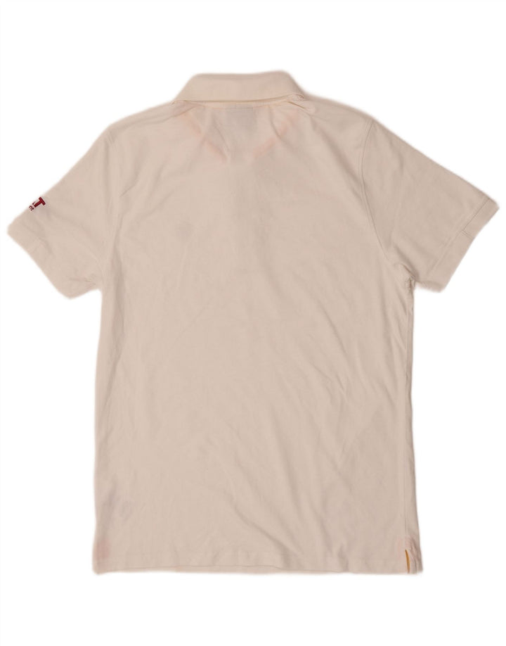 Polo grafica da uomo Lyle & Scott grande in cotone bianco