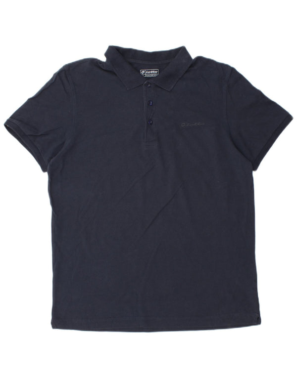Polo da uomo LOTTO XL in cotone blu navy
