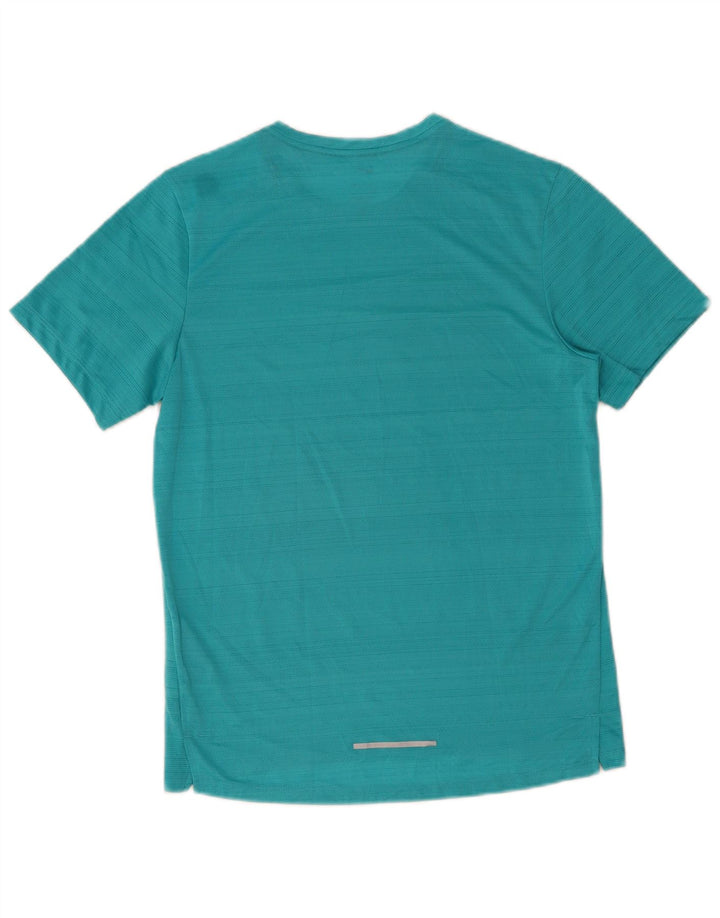 NIKE T-shirt da uomo Dri Fit Top piccolo poliestere gessato blu