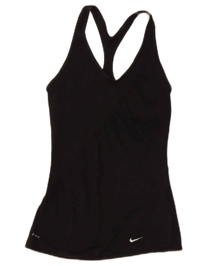 Canotta Nike Dri Fit da donna UK 8 Small Nero Poliestere