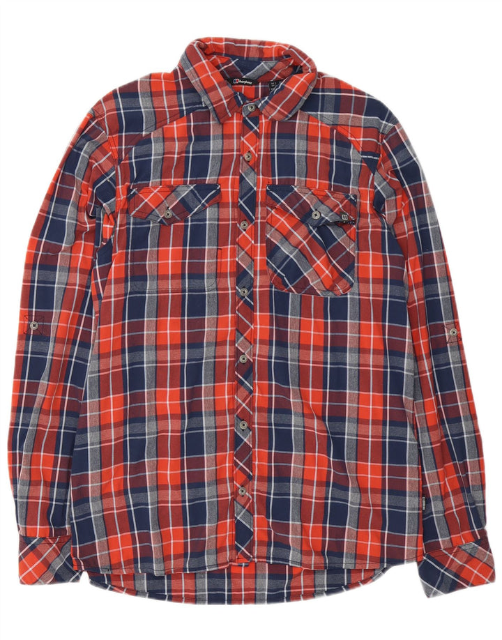 Camicia da uomo Berghaus a quadri rossi grandi in poliammide