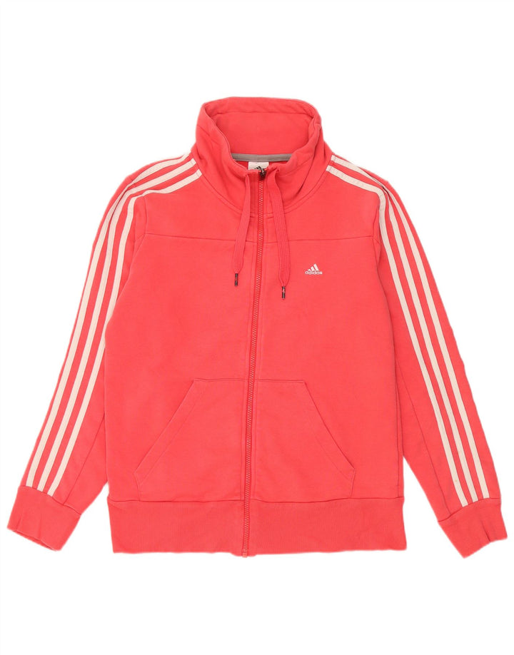 Giacca da ginnastica Adidas Climalite da donna UK 12/14 Medio Rosso