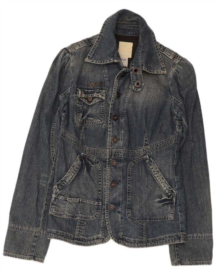 Giacca in denim da donna Diesel UK 12 cotone blu medio