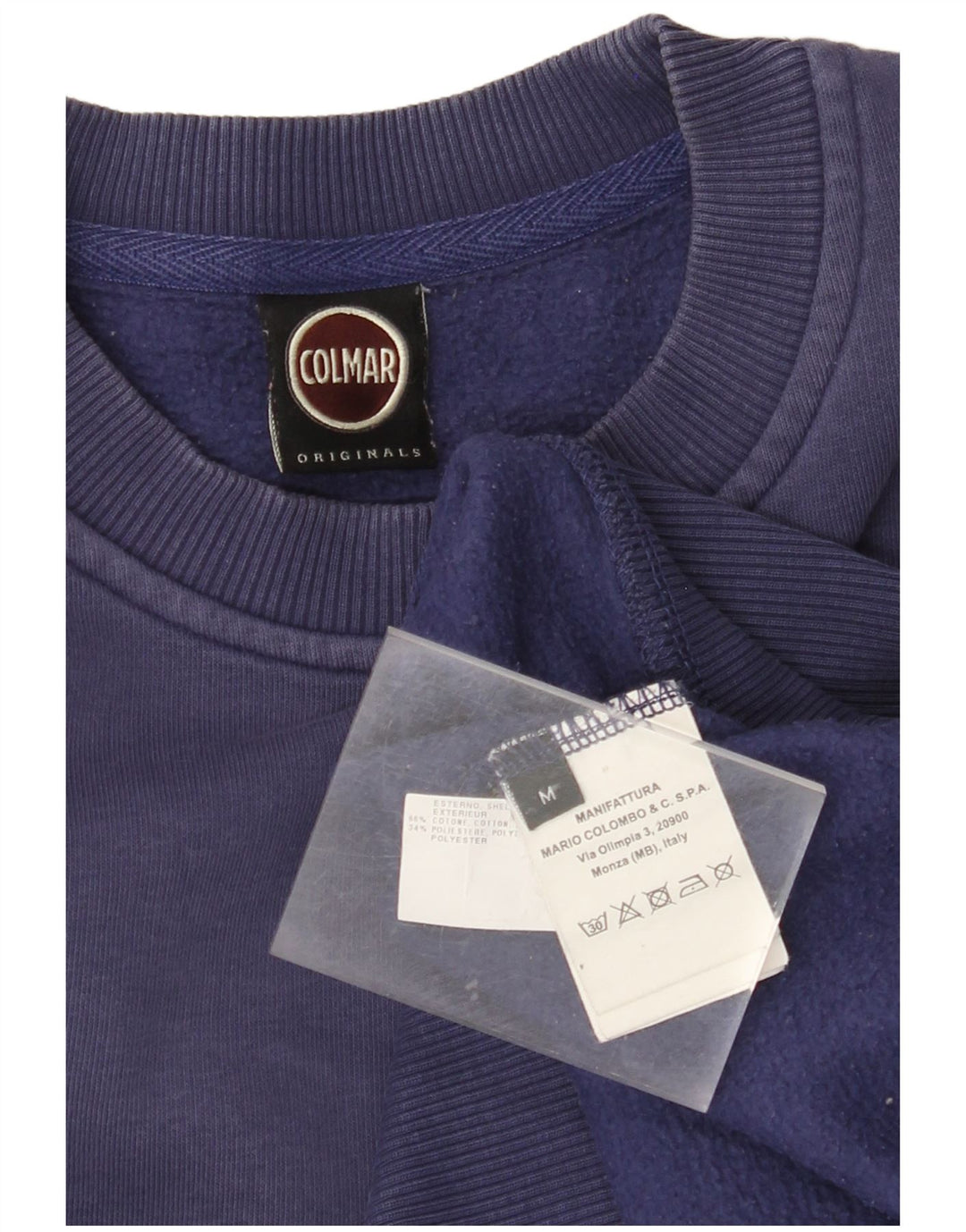 COLMAR Womens Sweatshirt Jumper UK 14 Medium Blue Cotton
