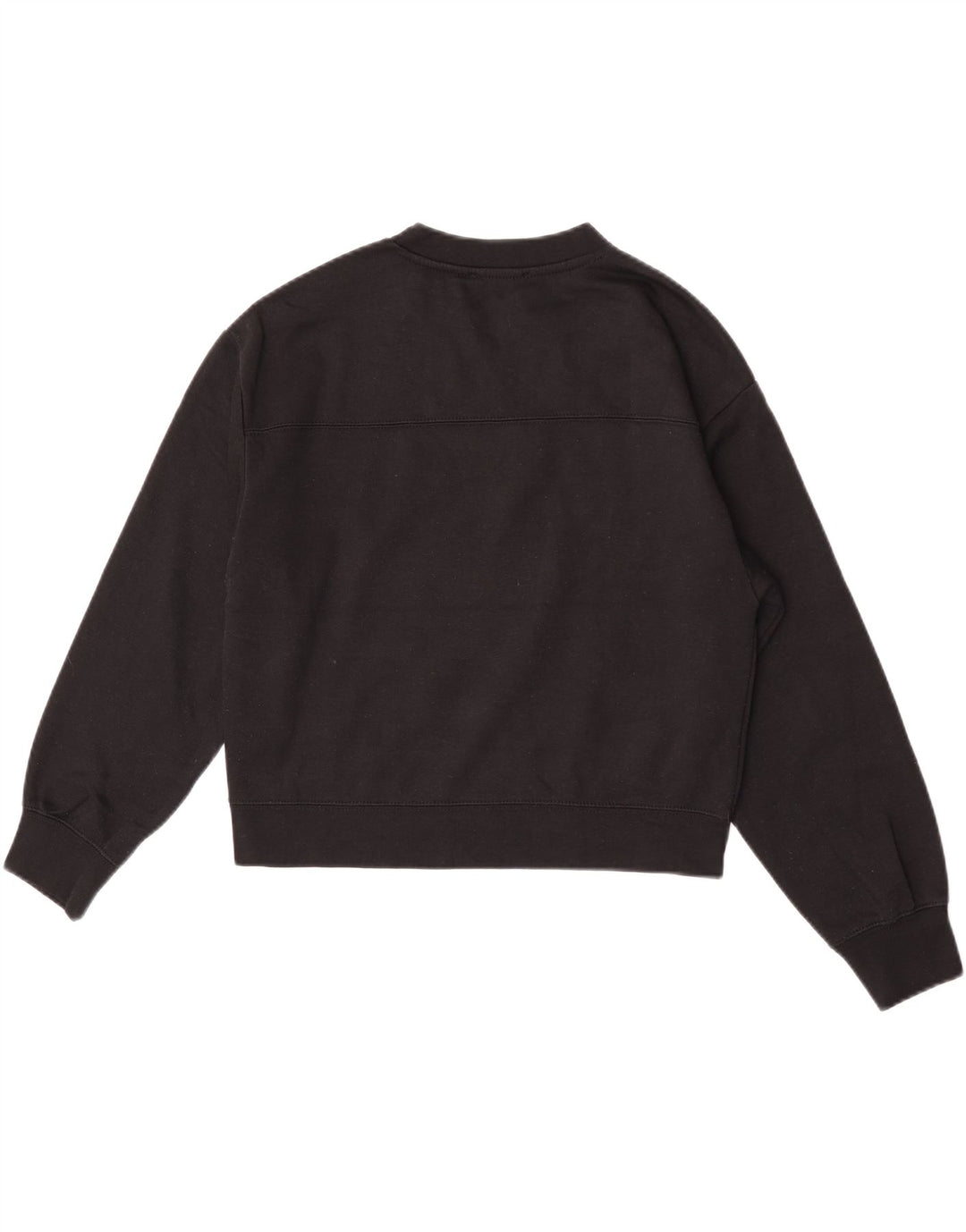 Felpa corta da donna Zara UK 14 poliestere nero medio