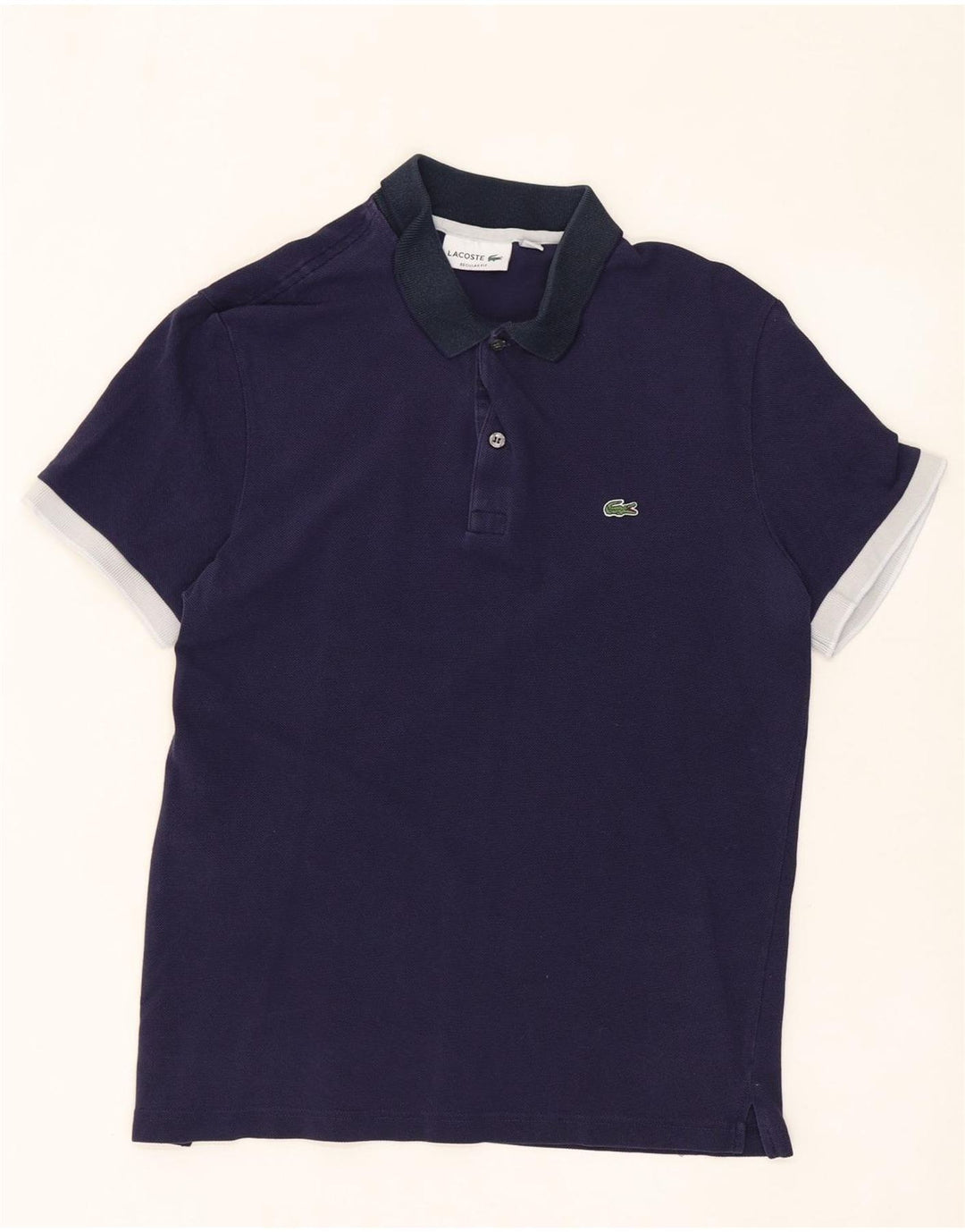 Polo LACOSTE da uomo vestibilità regolare taglia 4 cotone medio blu navy