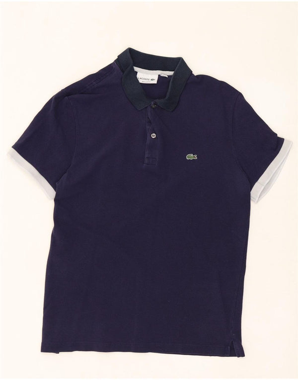 Polo LACOSTE da uomo vestibilità regolare taglia 4 cotone medio blu navy