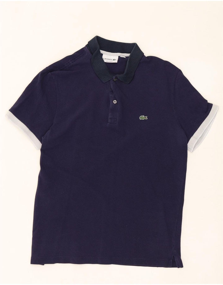 Polo LACOSTE da uomo vestibilità regolare taglia 4 cotone medio blu navy