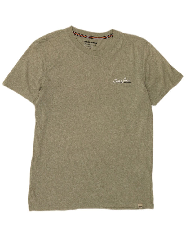 T-shirt da uomo Jack & Jones Top grande in cotone kaki