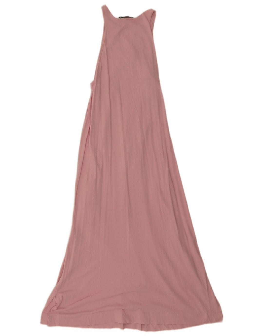 Vestito lungo senza maniche da donna Zara UK 12 Rosa medio