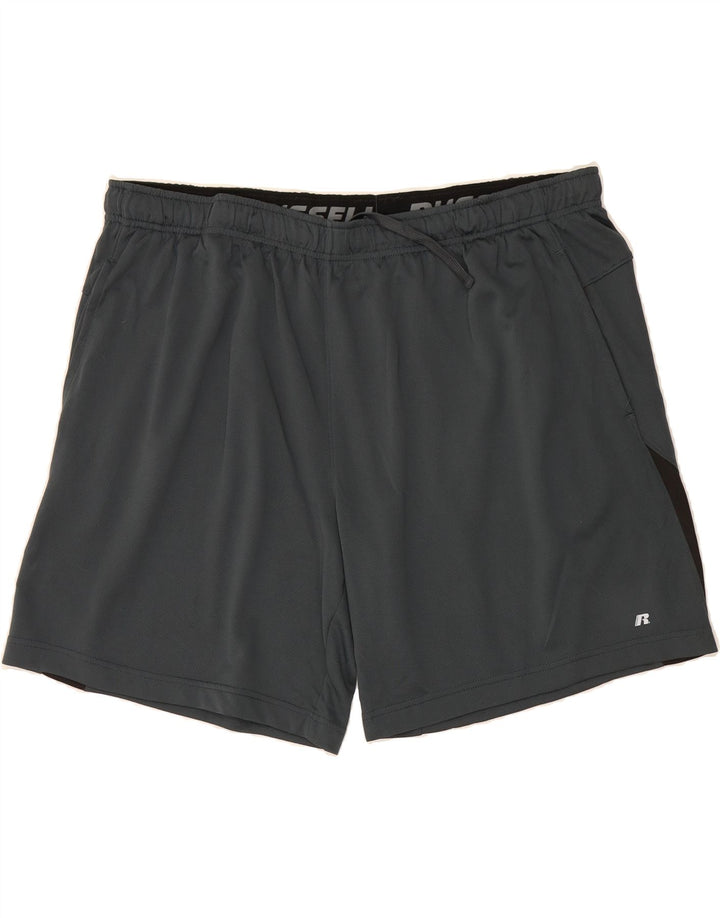 RUSSELL ATHLETIC Mens Sport Shorts 2XL  Grey Polyester Vintage Russell Athletic and Second-Hand Russell Athletic from Messina Hembry 