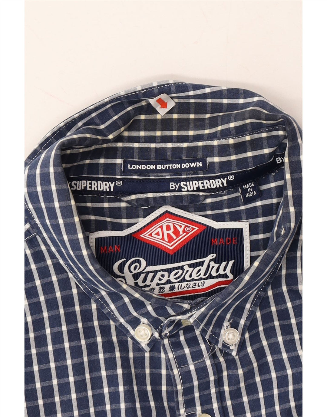 SUPERDRY Mens Shirt XL Blue Check Cotton Vintage Superdry and Second-Hand Superdry from Messina Hembry 