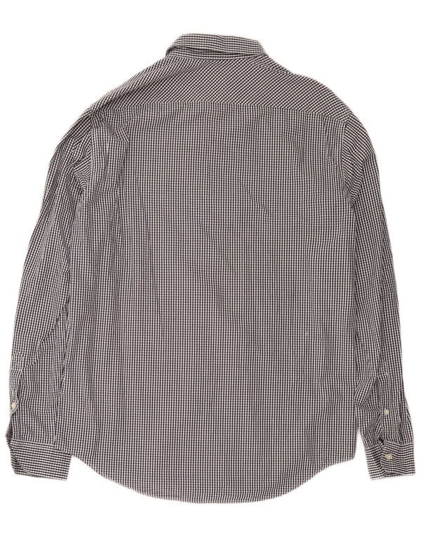 Camicia Timberland da uomo slim fit grande in cotone a quadretti blu navy