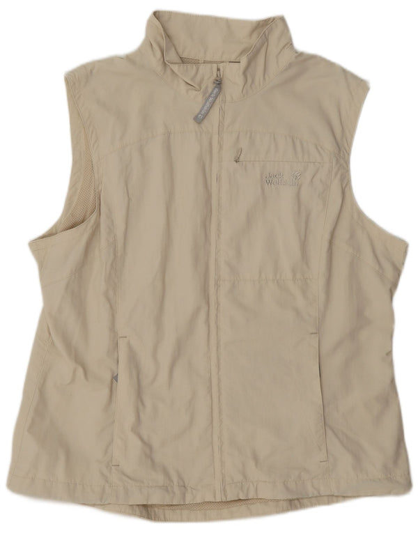 Gilet da donna Jack Wolfskin UK 22/24 3XL Poliammide beige